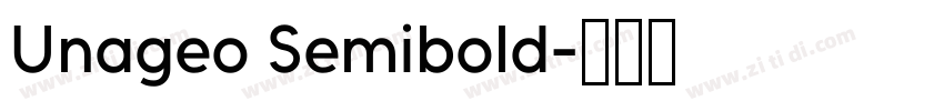 Unageo Semibold字体转换